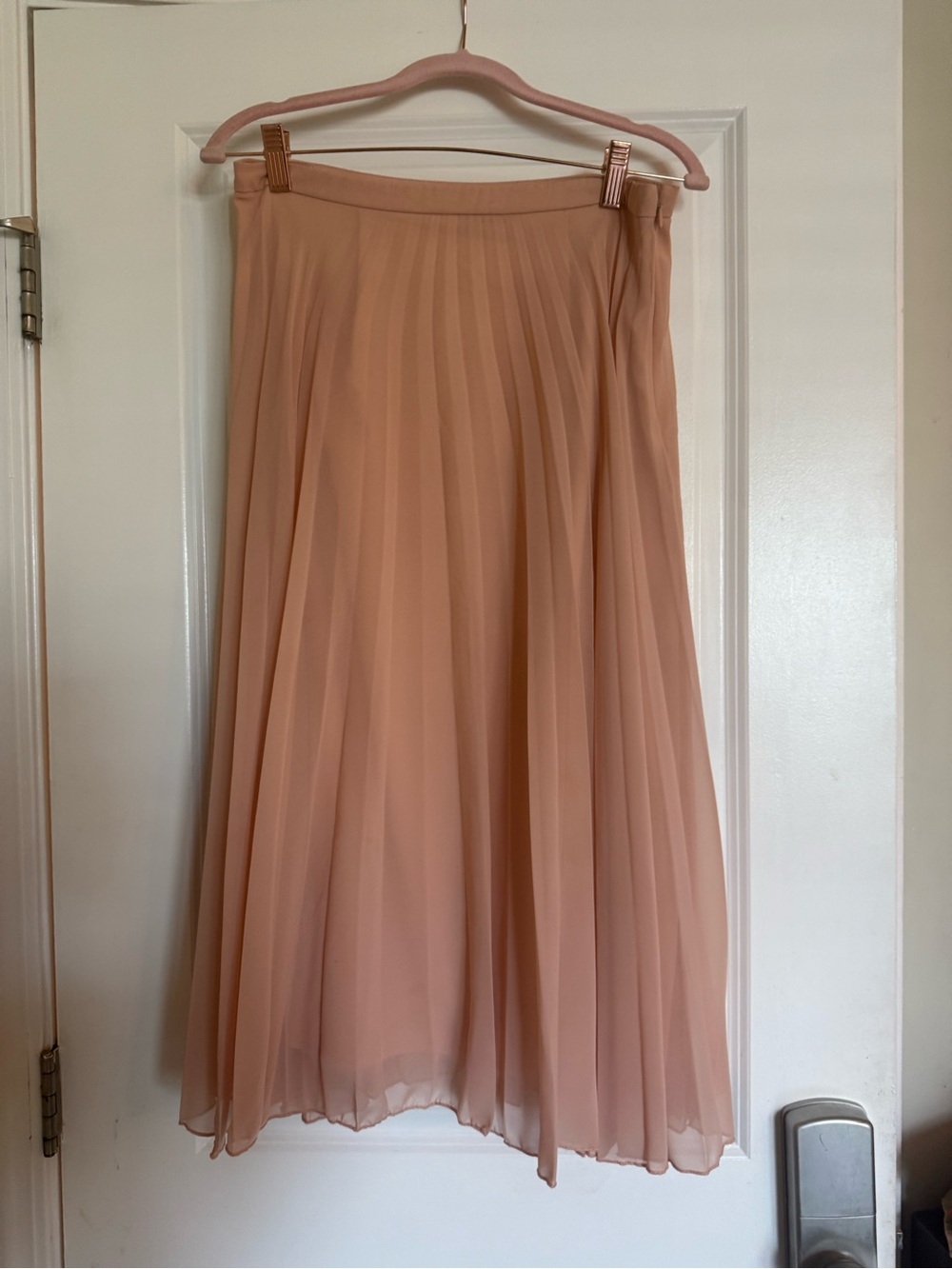 ASOS Pleated Chiffon Midi Skirt - Dusty Rose - Picture 1 of 2